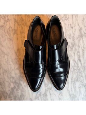 VINCE Arden Polished Leather Oxford Loafer Shoes, 10/41.5